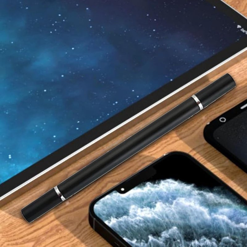 Black Action Pen Touchscreen Ballpoint Soft Tip for Phone Tablet Writing Drawing - Image 4